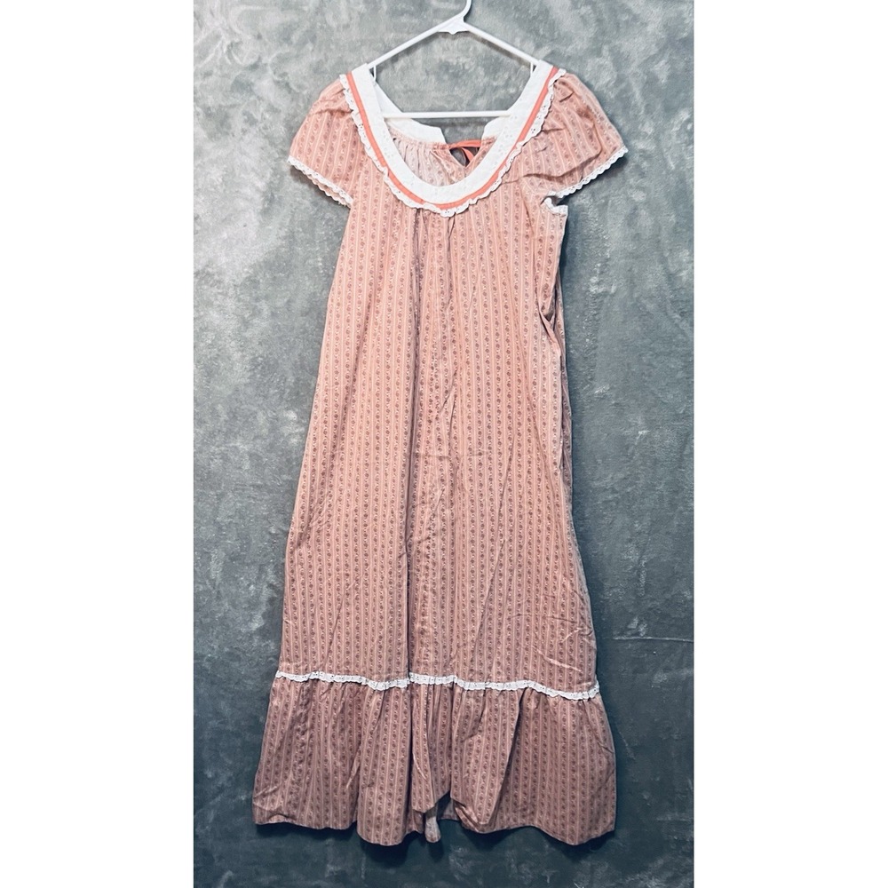 Pink Maxi Dress with Lace Trim - Women Dresses Maxi